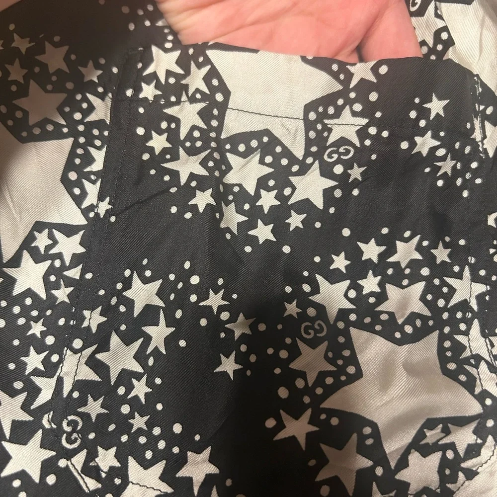 Gucci Silk Star Print Men Shorts Size 50